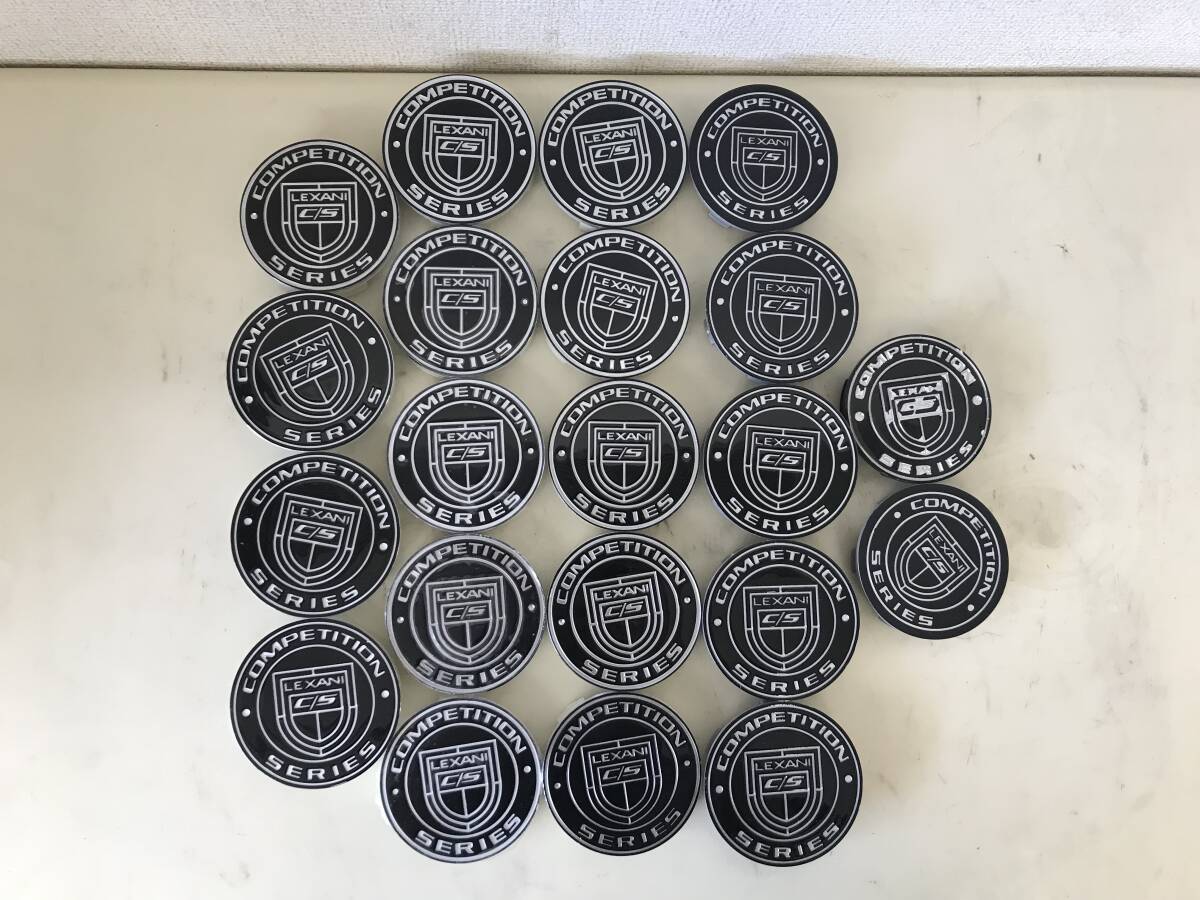 1595 LEXANI ルクサーニ ホイールセンターキャップ 21個セット C/S COMPETITION SERIES ブラック カスタム ドレスアップ アメ車 拍卖