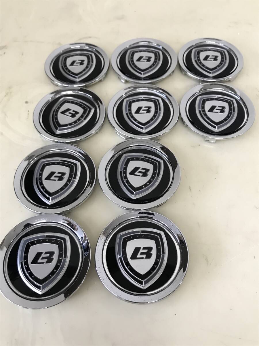 1590 LEXANI ルクサーニ ホイールセンターキャップ 10個セット BLACK LABEL カスタム ドレスアップ カー用品 シルバー アメ車拍卖