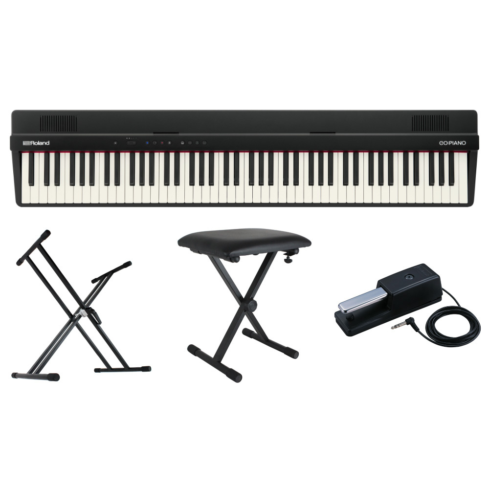 ROLAND ローランド GO-88PX GO:PIANO88 Entry Keyboard Piano X型スタンド/ダンパーペダル/椅子付き拍卖