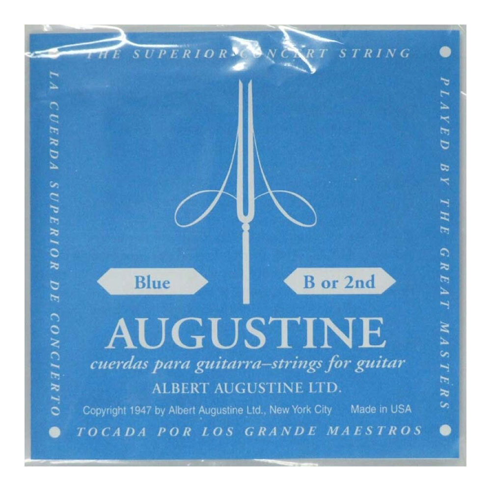 AUGUSTINE BLUE 2弦 クラシックギター弦 バラ弦×2本拍卖