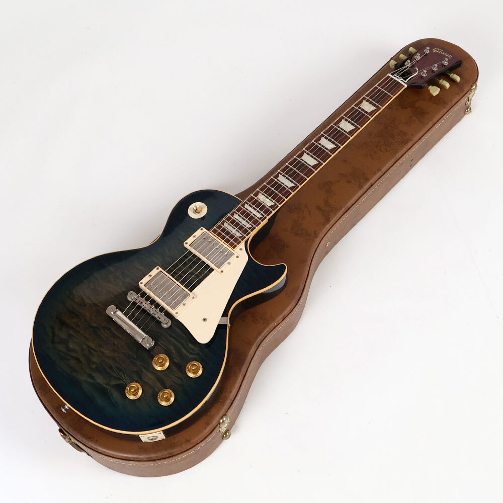 中古 エレキギター Gibson Custom Shop Historic Collection 1959 Les Paul Reissue Quit Top Blue Burst 2005年製 3.96kg LPR-9Q拍卖