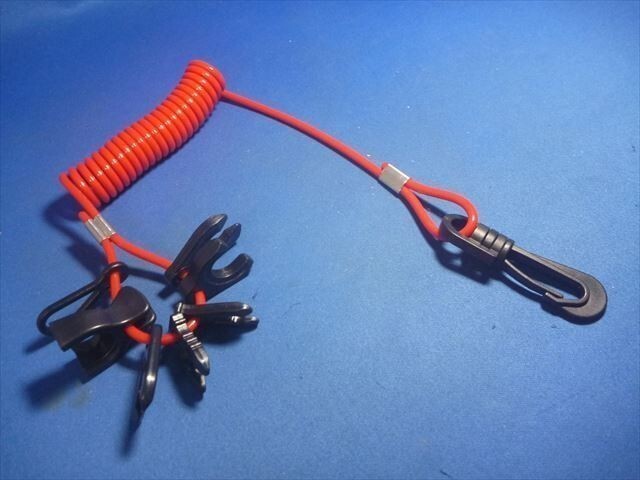 ボートエンジン緊急停止スイッチ予備にあらゆるメーカの船外機に対応キルスイッチ・ヤマハ○馬力・テザーコード、ランヤード 船外機拍卖