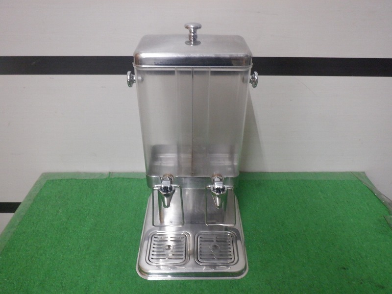 TKR7H-21/KINGO/ステンジュースディスペンサー/2連タイプ/5L×2/仲子付き/店舗/業務用拍卖