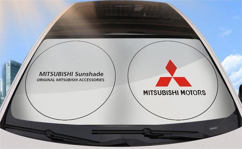 三菱  ロゴ入り 150×70cm サンシェード UVカット 遮光 日焼け防止 軽量コンパクト 折り畳み フロント カバー 収納袋付 拍卖