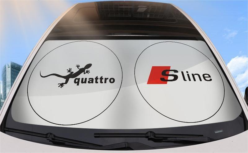 アウディ Sline quattro ロゴ入り150×70cmサンシェード UVカット 遮光 日焼け防止 軽量コンパクト 折り畳み フロント カバー 収納袋付 拍卖