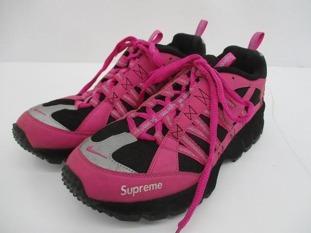 中古 ナイキ NIKE シュプリーム エア フマラ ピンク 924464-600 27.5cm ピンク ブラック メンズ拍卖