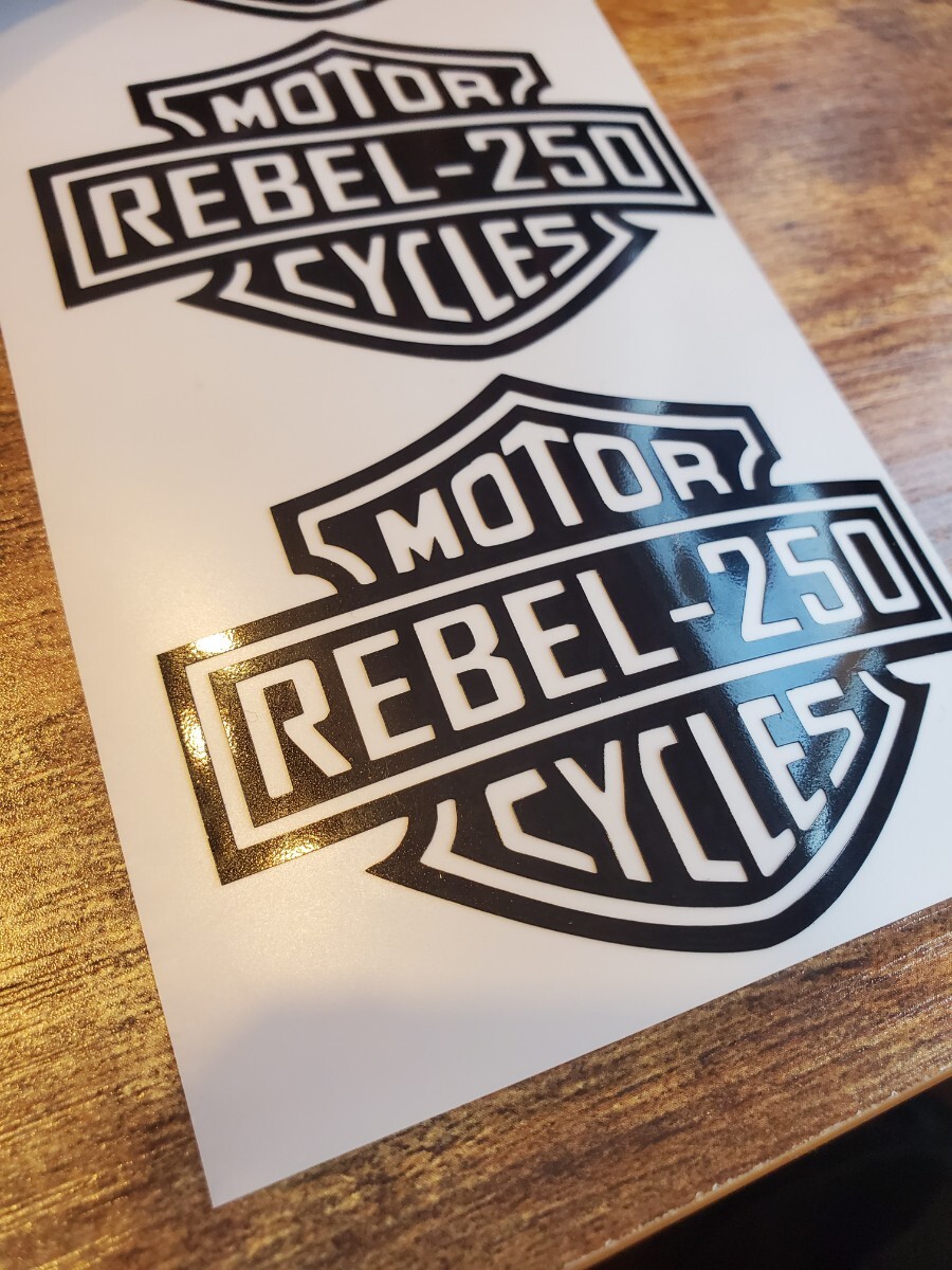 【送料無料!!】HONDA REBEL250 ステッカー ホンダレブル250 ブラック拍卖