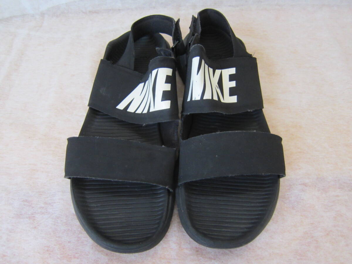 NIKE WMNS TANJUN SANDAL(ナイキ ウィメンズ タンジュンサンダル)(882694 001) 2018年製 黒黒白 wm26㎝ US9 ok2507E拍卖