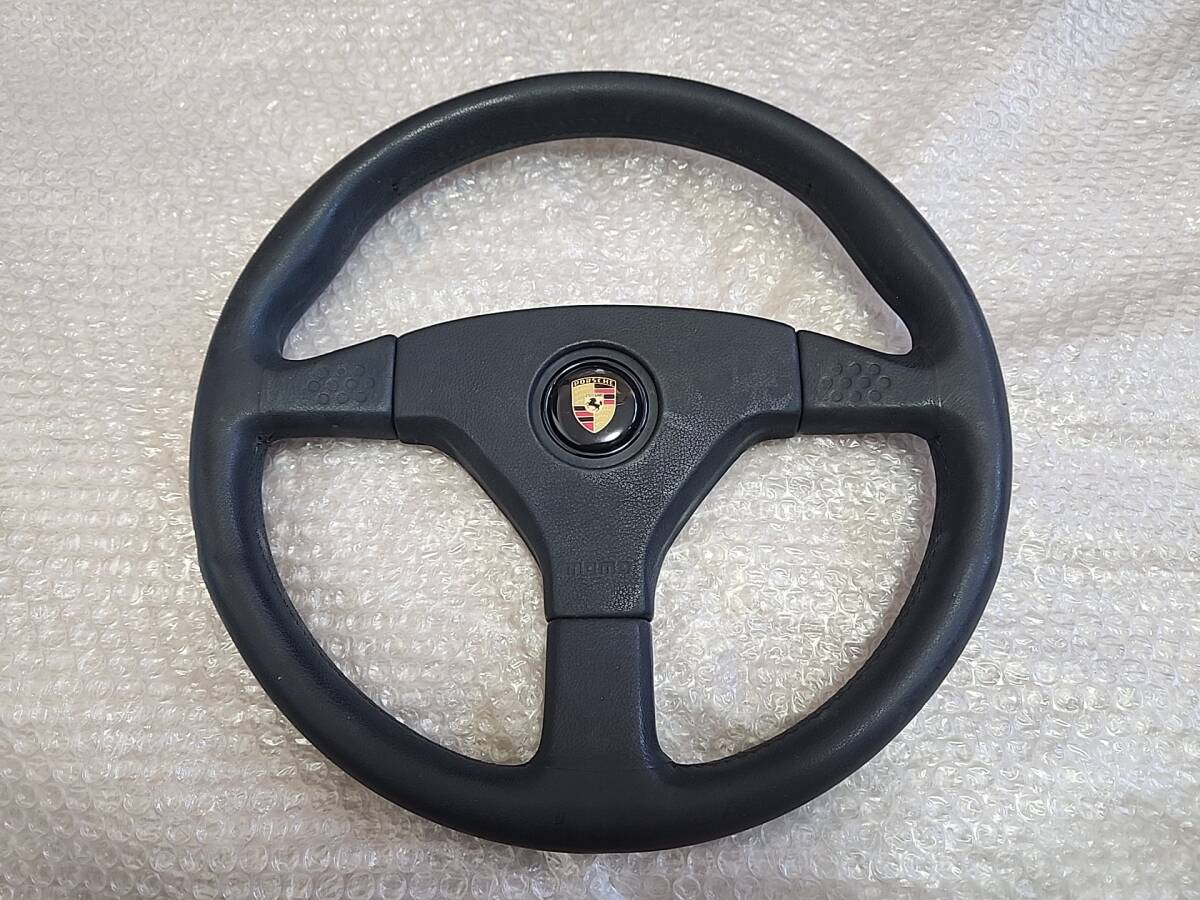 美品 MOMO Ghibli3 モモ ギブリ3 ステアリング JDM USDM 旧車 ヴィンテージ レザー Master Porsche Steering拍卖