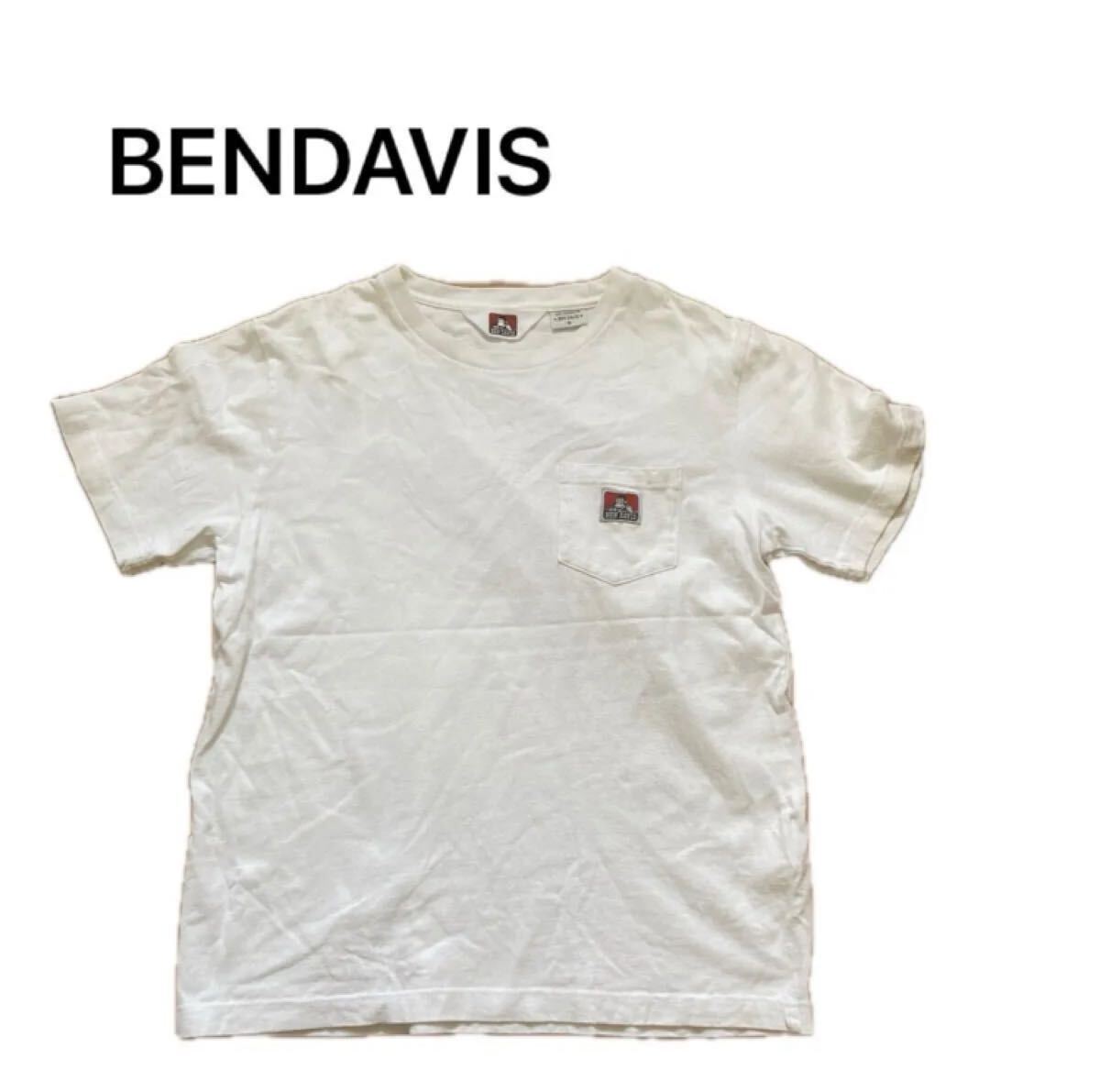 BEN DAVIS 半袖Tシャツ M 半袖 Tシャツ トップス コットン100% ホワイト ポケット付き拍卖