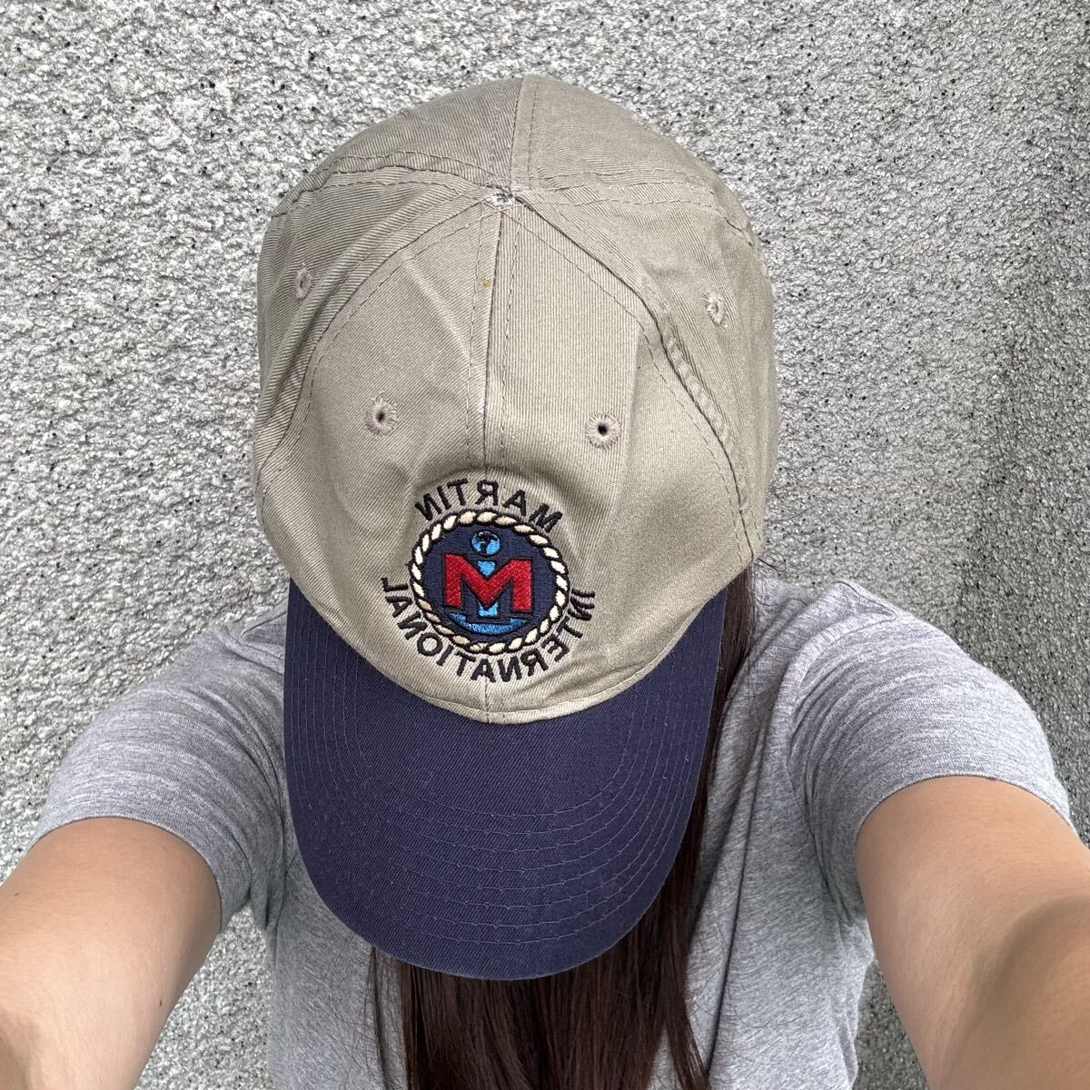 Martin International 企業ロゴ 帽子 キャップ US古着 ビンテージ U.S. Coast Guard 海洋掘削拍卖