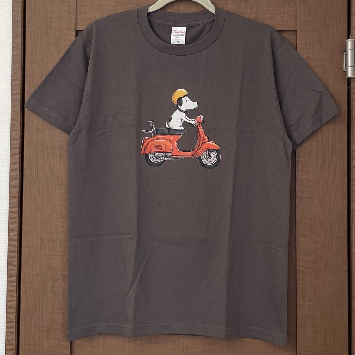 Tシャツ 犬 バイク Mサイズ メンズ レディース ジュニア 半袖 ティシャツ プリントTシャツ 半袖Tシャツ拍卖