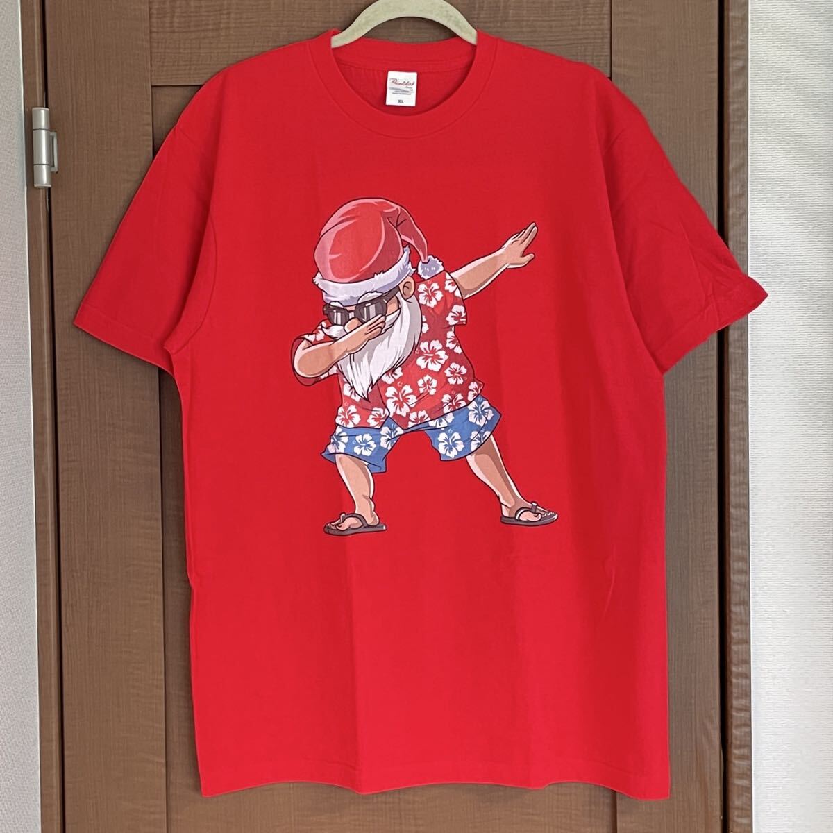 Tシャツ サンタ XLサイズ メンズ レディース 半袖 ティシャツ サンタクロース クリスマス 夏 海 バケーション拍卖