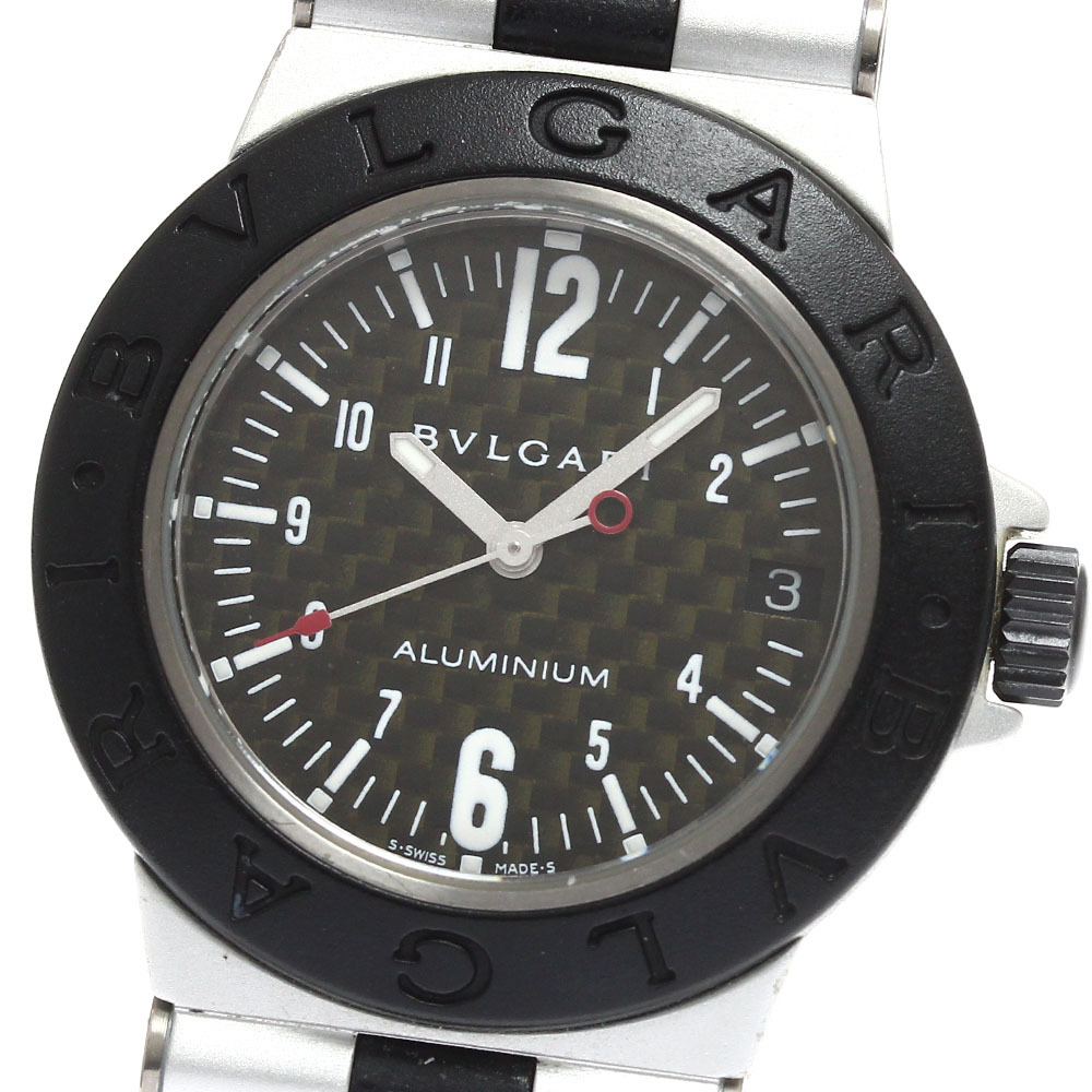 ブルガリ BVLGARI AL32TA アルミニウム デイト クォーツ ボーイズ _905464拍卖