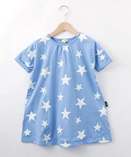 新品 HusHusH(Kids) アソートプリントワンピ ライトブルー 15(150cm) 定価2629円拍卖