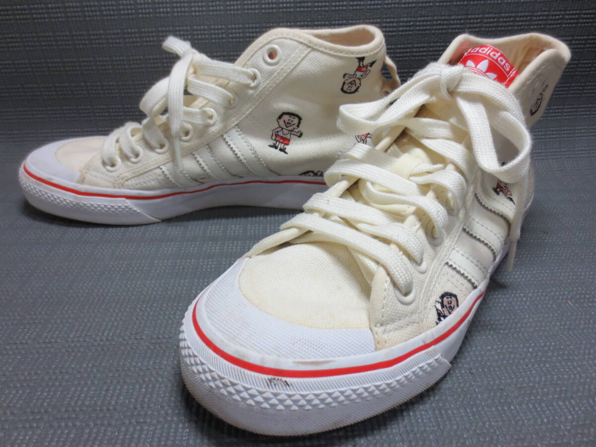 adidas アディダスオリジナルス NIZZA HI ニッツァハイ 70年代バスケ トリムディッヒ CQ2367 スニーカー 24.5cm 白 S2508C拍卖