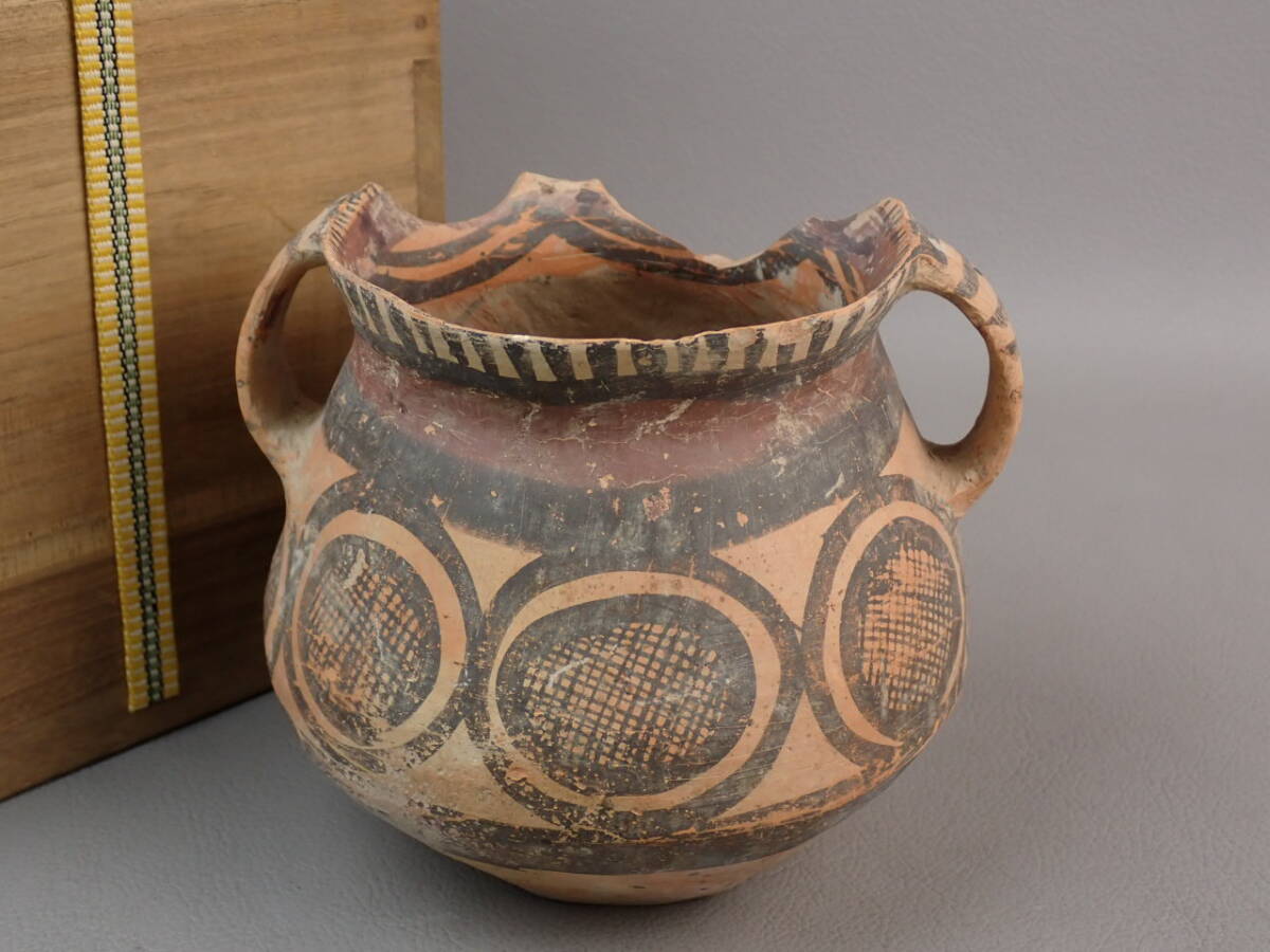 【骨董・茶道具】★中国古玩★★アンダーソン双耳土器 彩陶 発掘品 gn056vb 花瓶 花入 花道 華道拍卖