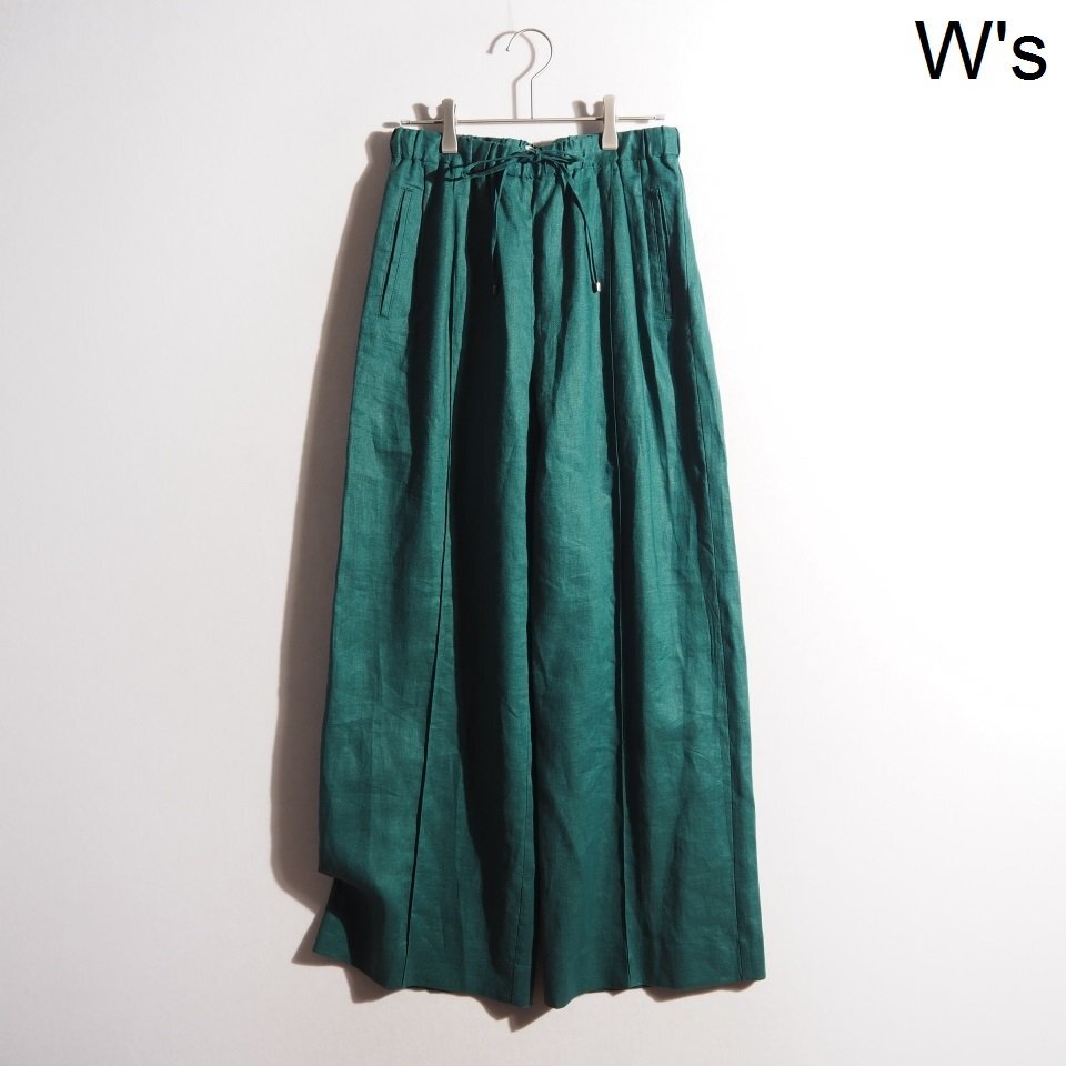 P4076P ▼ebure エブール × Ron Herman ロンハーマン▼ リネン イージー ワイドパンツ グリーン 36 / イージーパンツ 春夏 rb mks拍卖