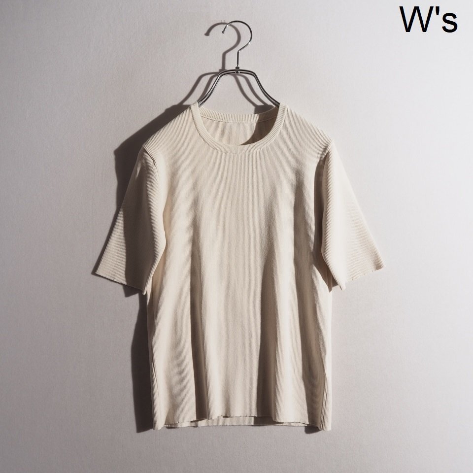 R1204P ●MUSE Deuxieme Classe ドゥーズィエムクラス● 24SS Diner B RIB Tシャツ ホワイト / リブTシャツ 半袖カットソー 春夏 rb拍卖