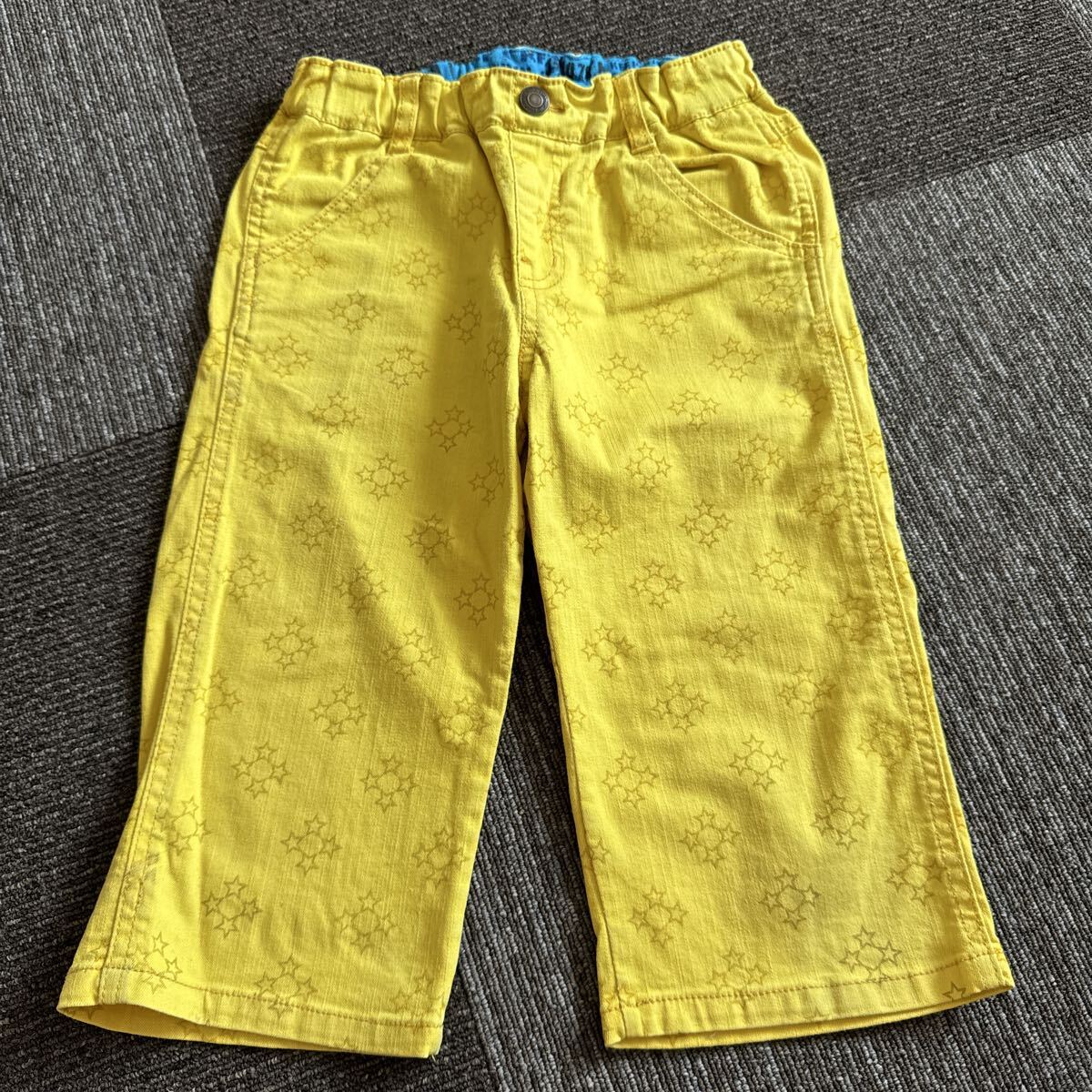 【100】USED JUNKSTORE ハーフパンツ 100㎝ 黄色 水色 パンツ ハーフ イエロー ブルー拍卖