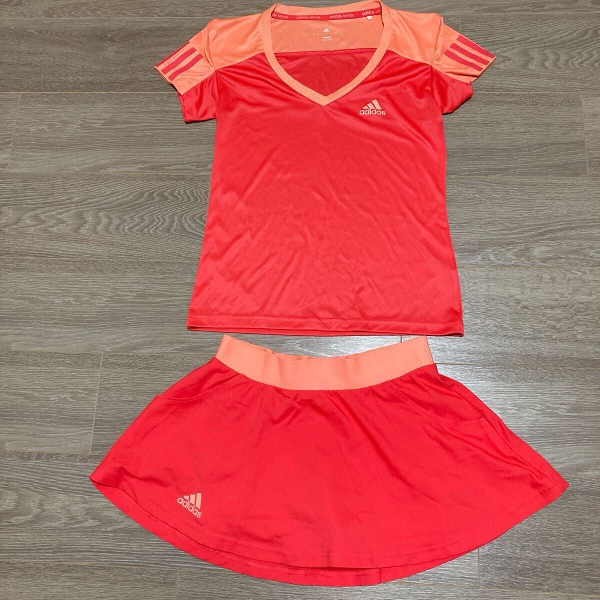 adidasアディダス テニスウェアレディースクライマクール上下セット(上M, 下S)拍卖