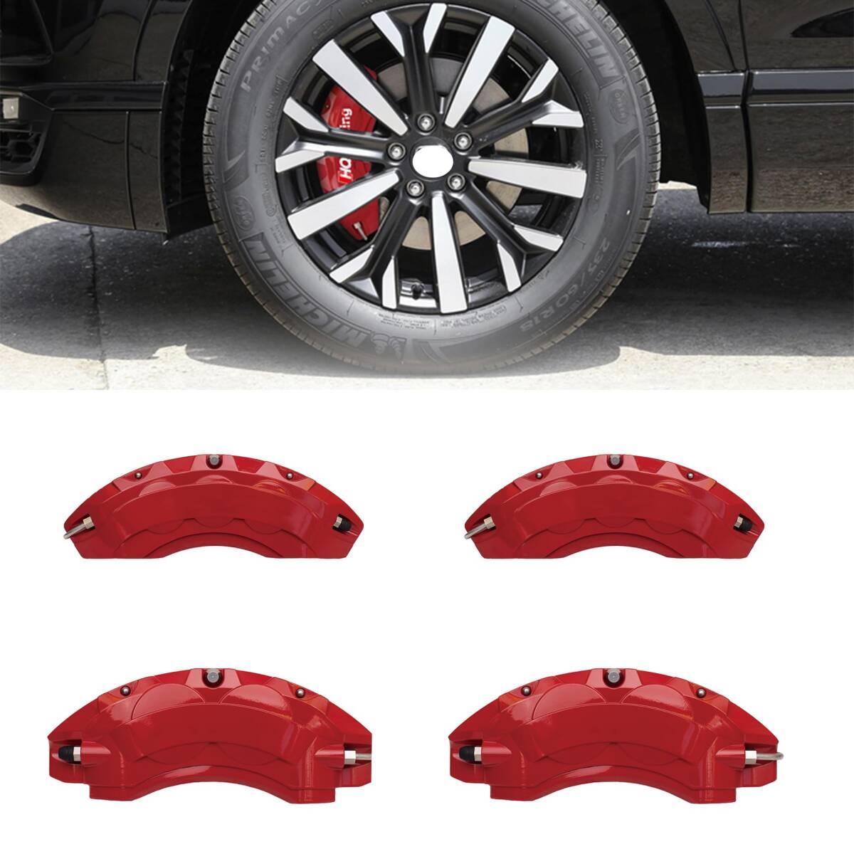 トヨタアルファード30系後期 2021年4月~ アルミ製 ブレーキキャリパーカバー フロント/リア 4点セット813a01b拍卖