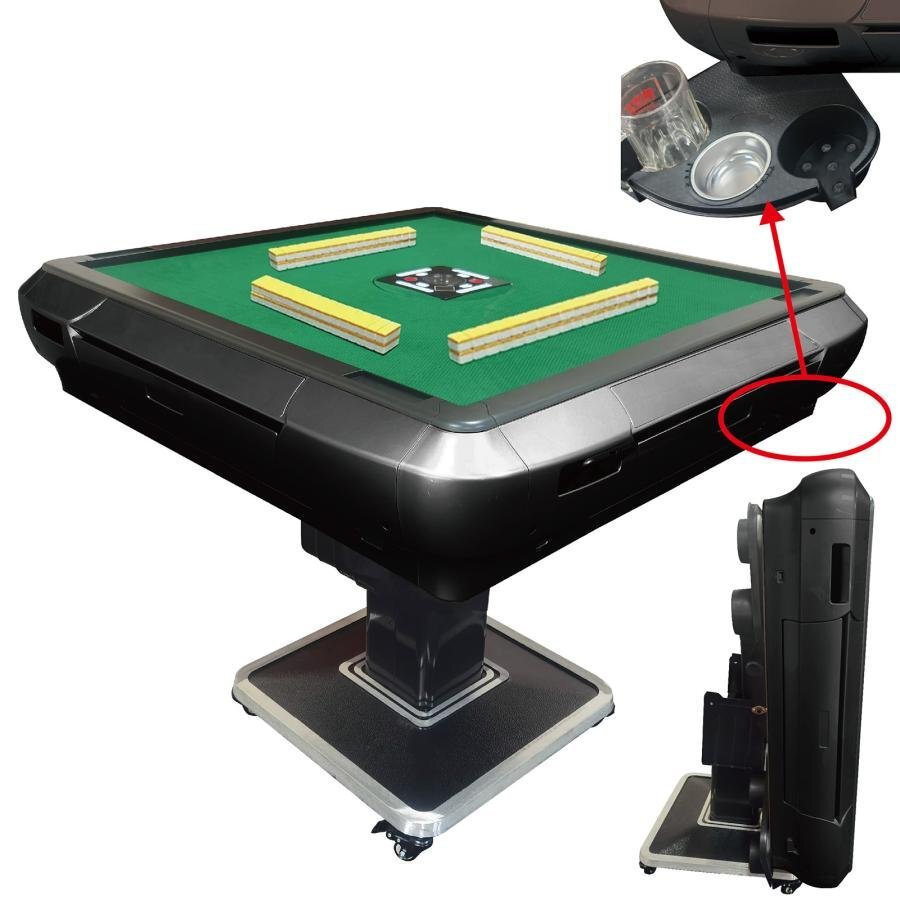 雀鳳 全自動麻雀卓 33mm 麻雀卓 全自動 折りたたみ 家庭用 麻雀卓 セット 全自動卓 静音 スリム 全自動麻雀台 アルミ脚 ブラック拍卖
