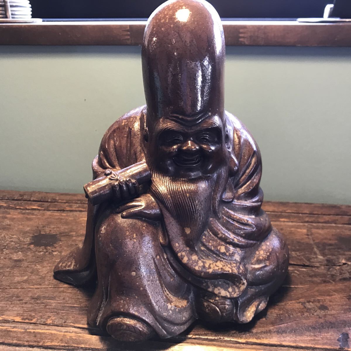 古美術収集品古備前寿老人時代物 床置き古美術品拍卖