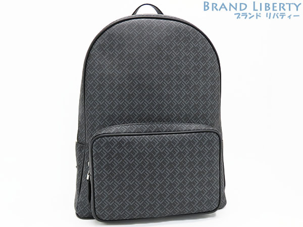 新古品 ダンヒル シグネチャー モノグラム バックパック リュックサック ブラック PVC レザー 24R3721LT001R拍卖