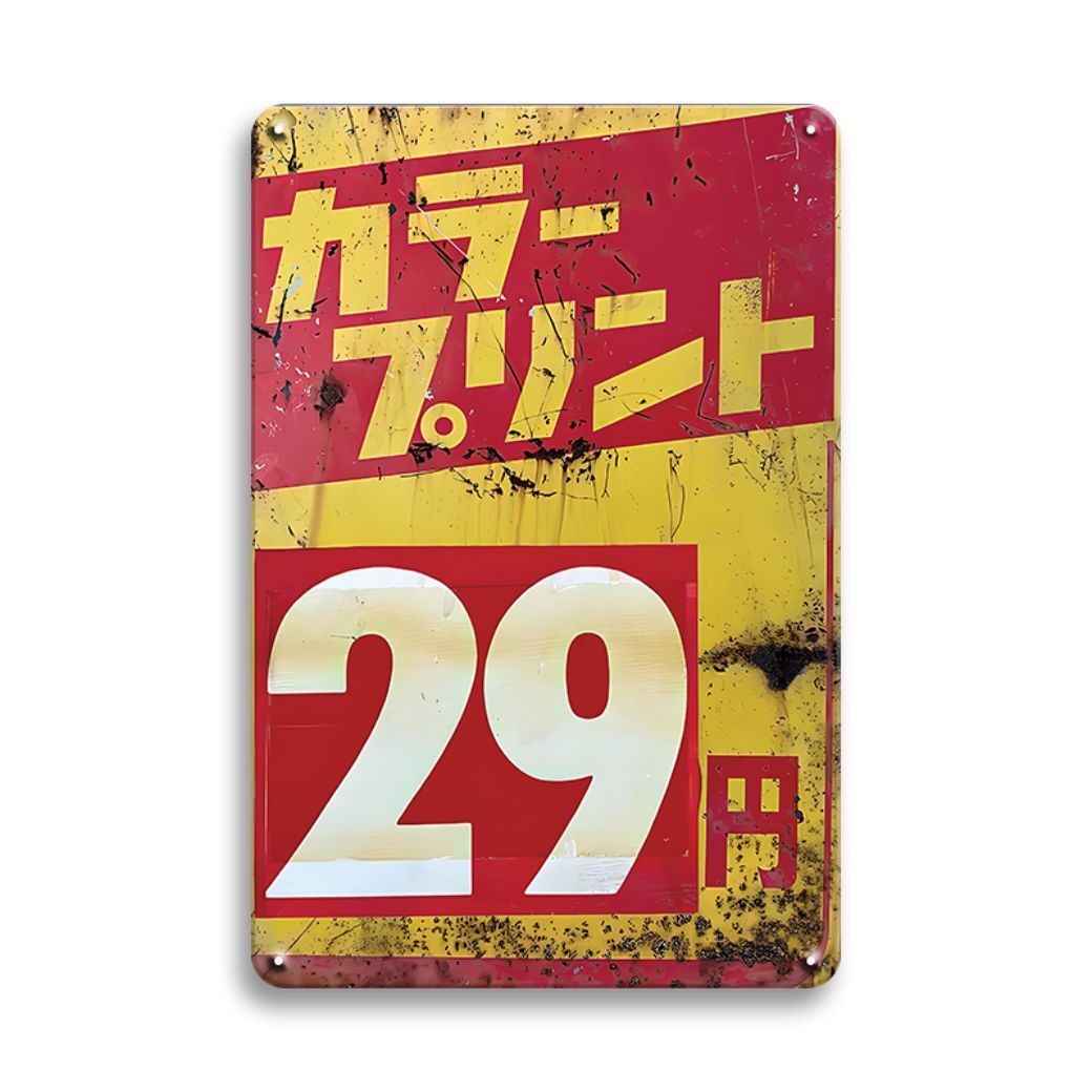 日本の看板シリーズ / 大型60cm / カラープリント 昭和レトロ看板  / メタル看板 / 新品 / 全国送料無料・匿名配送拍卖