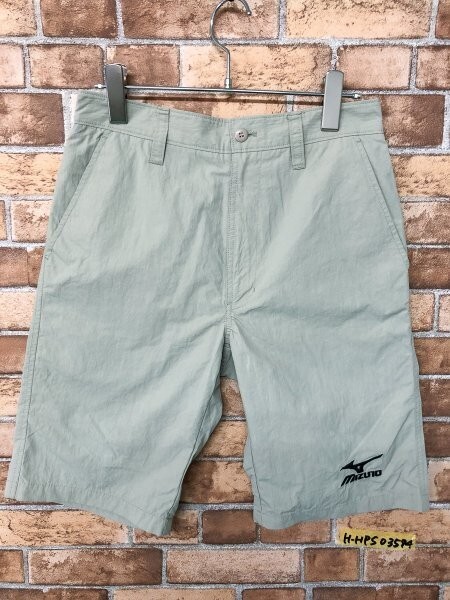 MIZUNO ミズノ メンズ ワンポイント刺繍 ナイロン ハーフパンツ 小さいサイズ SS ベージュ拍卖