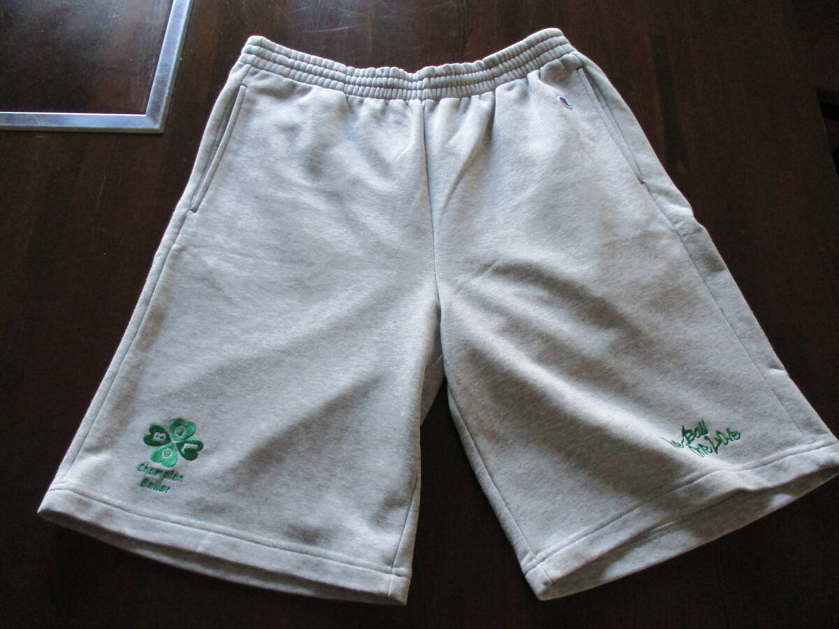 送料600円チャンピオンバスケットボールスウェットハーフパンツグレーサイズL拍卖