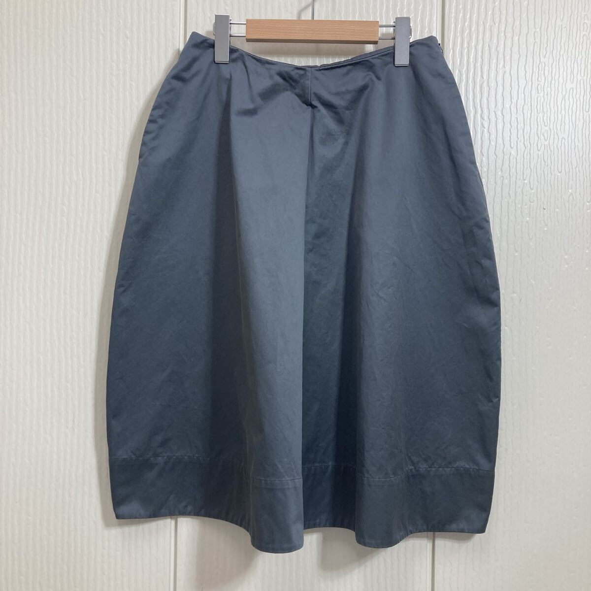 57 JIL SANDER ジルサンダー イタリア製 バルーンスカート 38 コットン グレー 50819AG拍卖