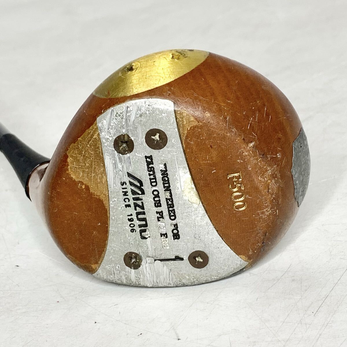 ゴルフクラブ ドライバー ミズノ 1番 ウッド F500 MIZUNO SINCE 1906 木製ヘッド パーシモン TECHNOFLEX U-7拍卖