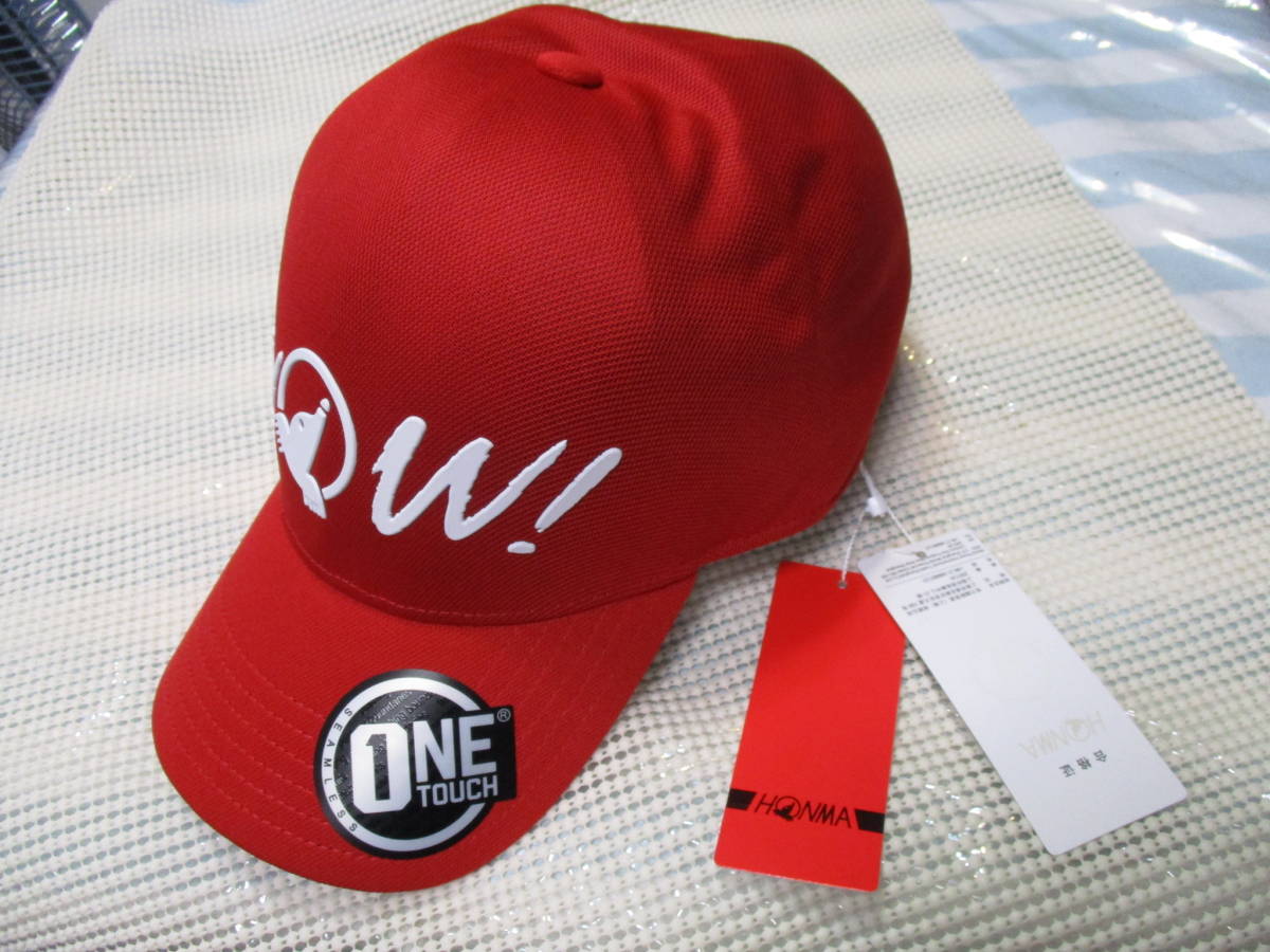 ■税込■新品未使用■ホンマ■HMGQ018R001■キャップ■カラー レッド■58cm■ポリエステル 100%■拍卖