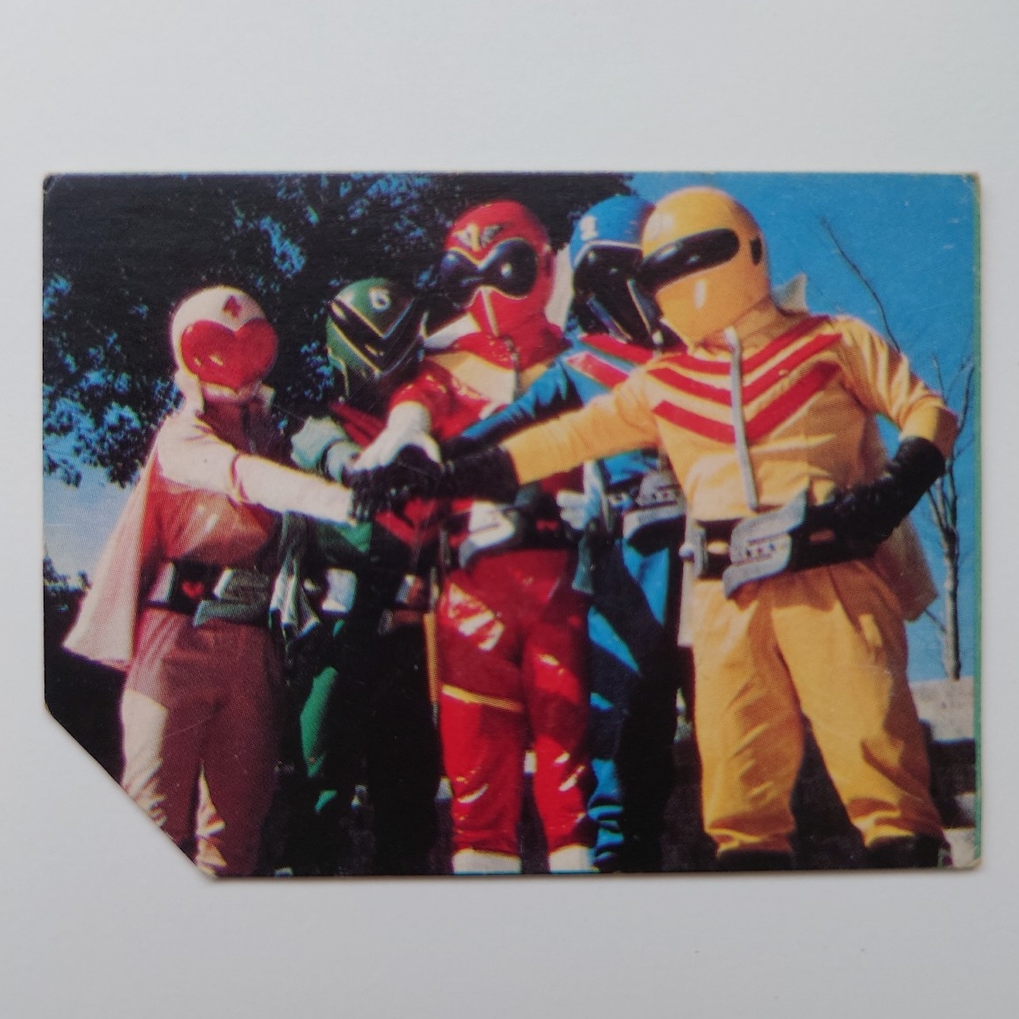 【山勝ラッキーカード】秘密戦隊ゴレンジャー ミニカード No.195 5人の戦士の挑戦状 当時物 昭和レトロ拍卖