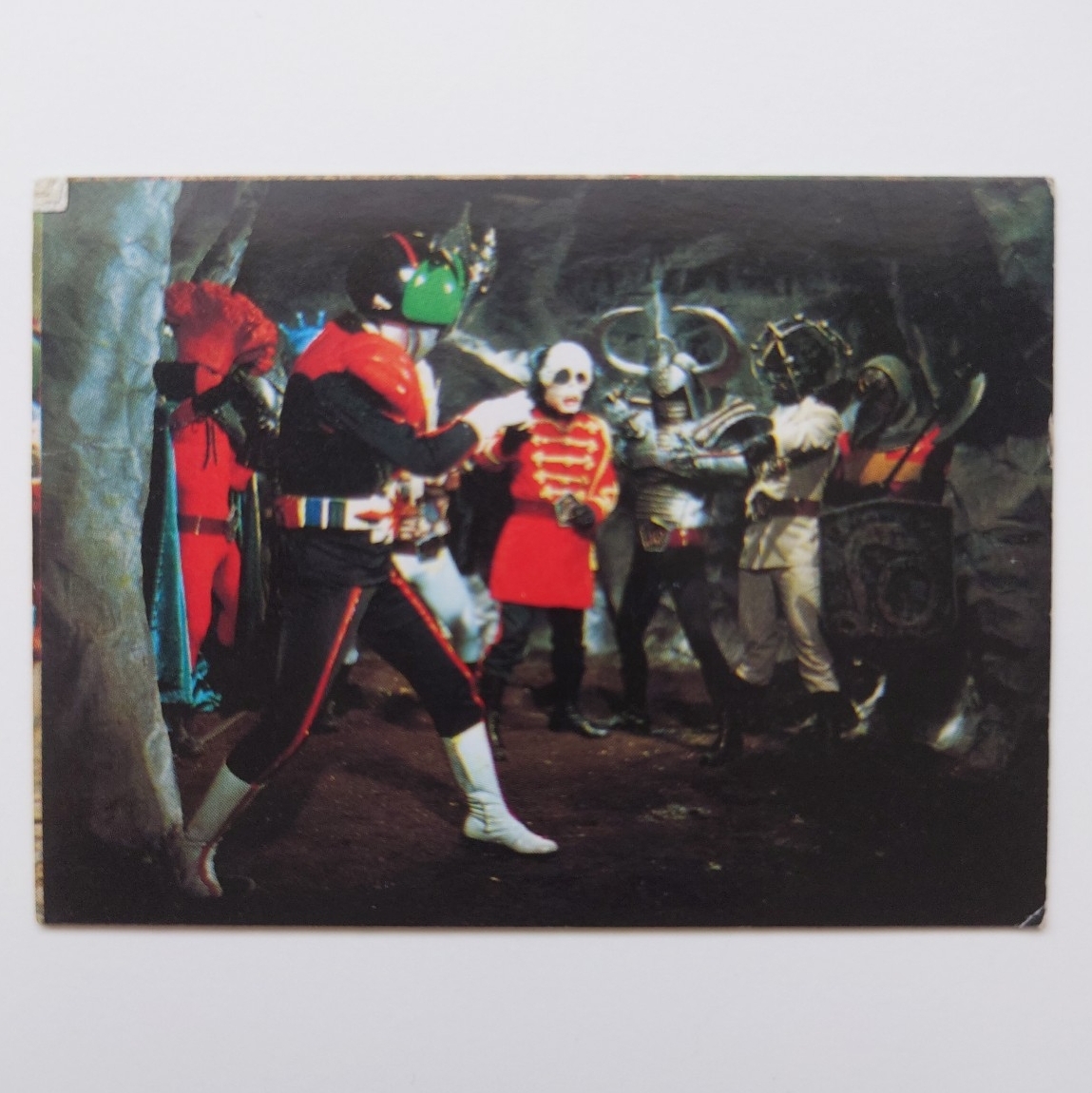 【山勝】仮面ライダー ミニカード No.215 デルザーのアジト 当時物 昭和レトロ拍卖