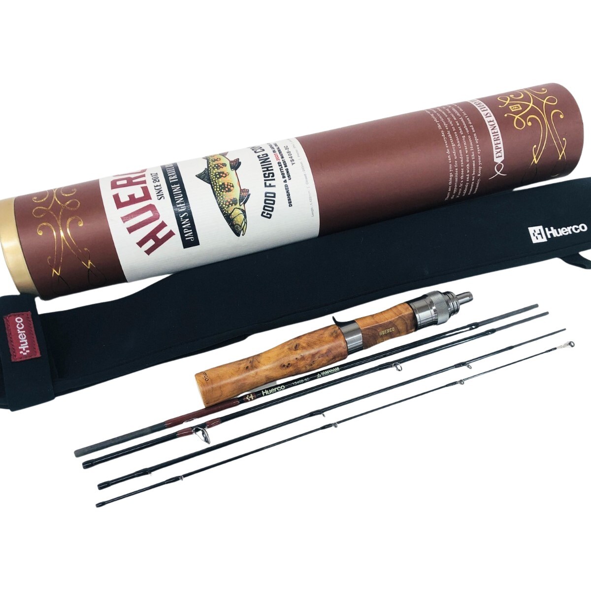 §§ HUERCO YS408-5C ルアーロッド 程度A ケース付 目立った傷や汚れなし拍卖