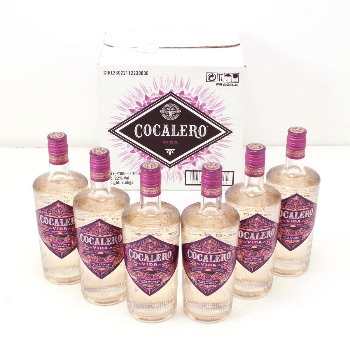 $$ COCALERO VIDA ヴィーダ ピンクリキュール 700ml 22度 箱入り6本セット(6) 未使用に近い 未開栓拍卖