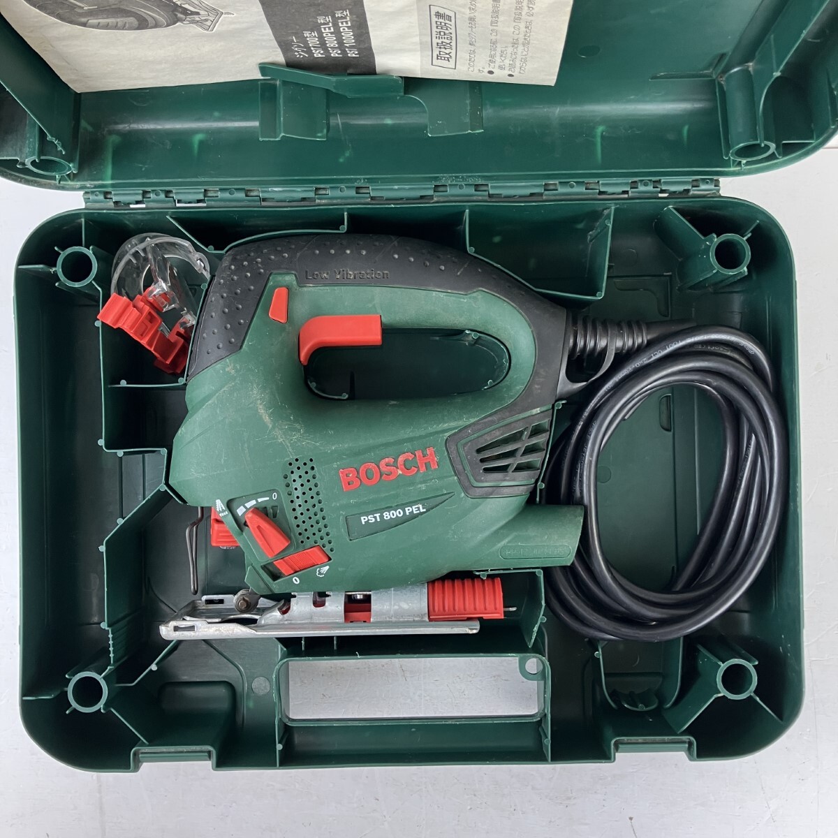 ЗЗ BOSCH ボッシュ 100v ジグソー ケース付 PST800PEL グリーン 傷や汚れあり拍卖
