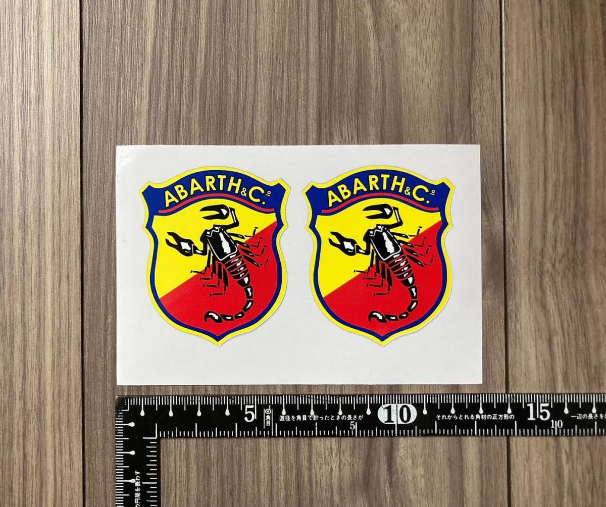 送料無料 Abarth & Co アバルト ステッカー セット 60mm × 70mm拍卖
