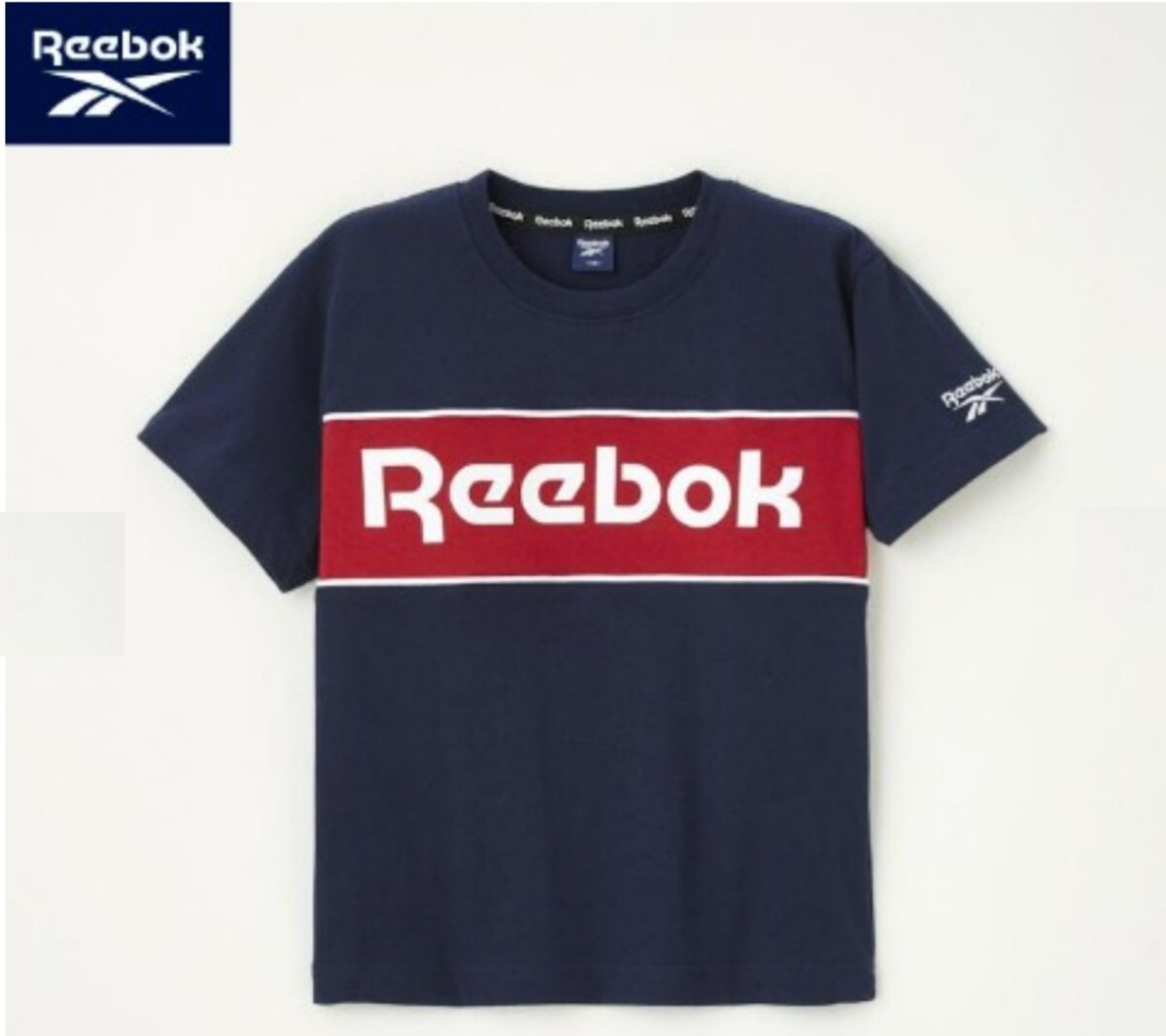 即決 リーボック キッズTシャツ【120】新品タグ付き Reebok ネイビー拍卖