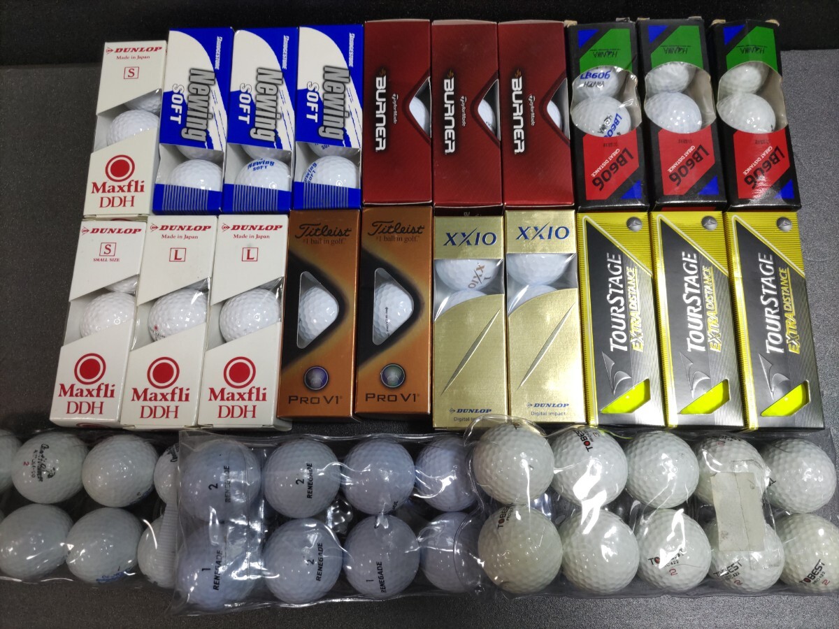 値下げ未使用新品ゴルフボール タイトリストTitleist Newwing Maxfli DDHダンロップ XXIO TOURSTAGEイエローHONMA新品60個ロストボール30個拍卖