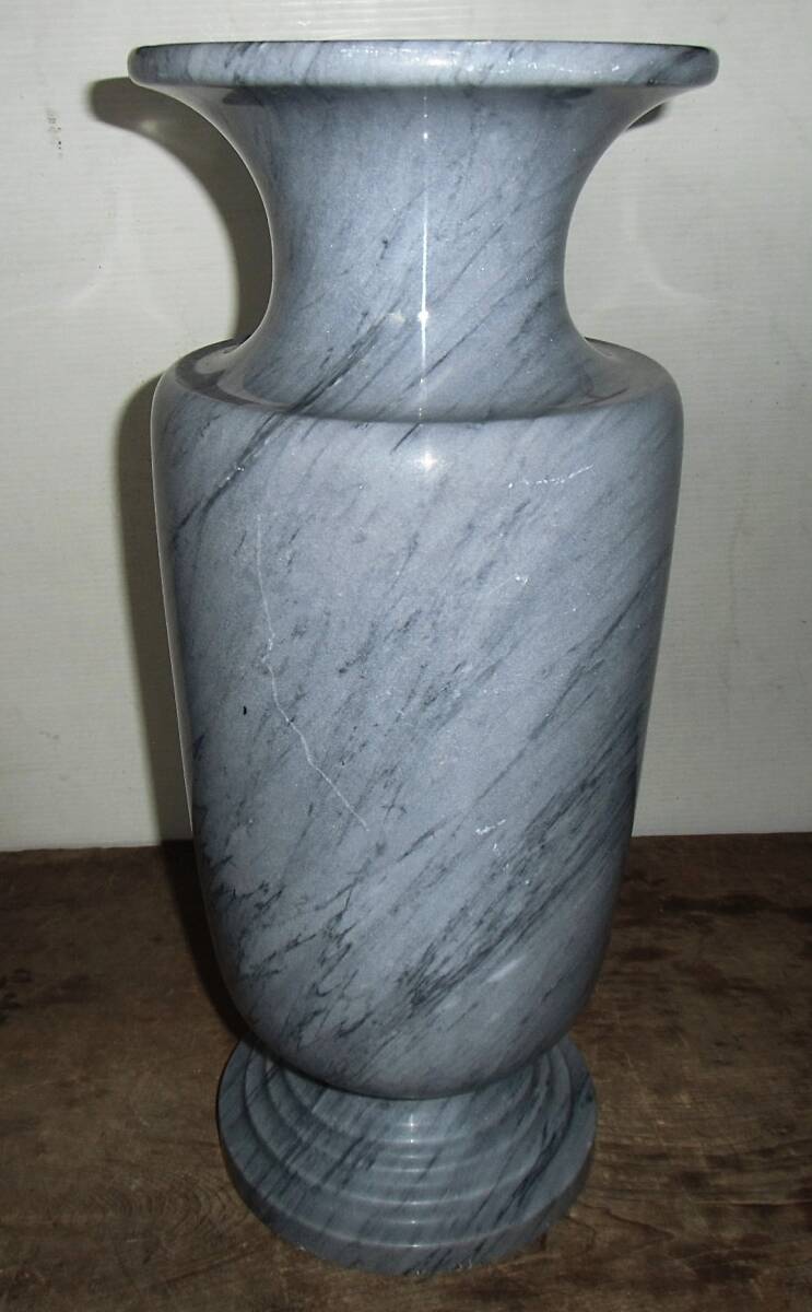 ★ こ-912 大理石 花瓶 つぼ 花入れ 中古 箱無 大きさ/約寸 高さ49cm 口径20cm 胴直径22cm 重さ12.8kg拍卖