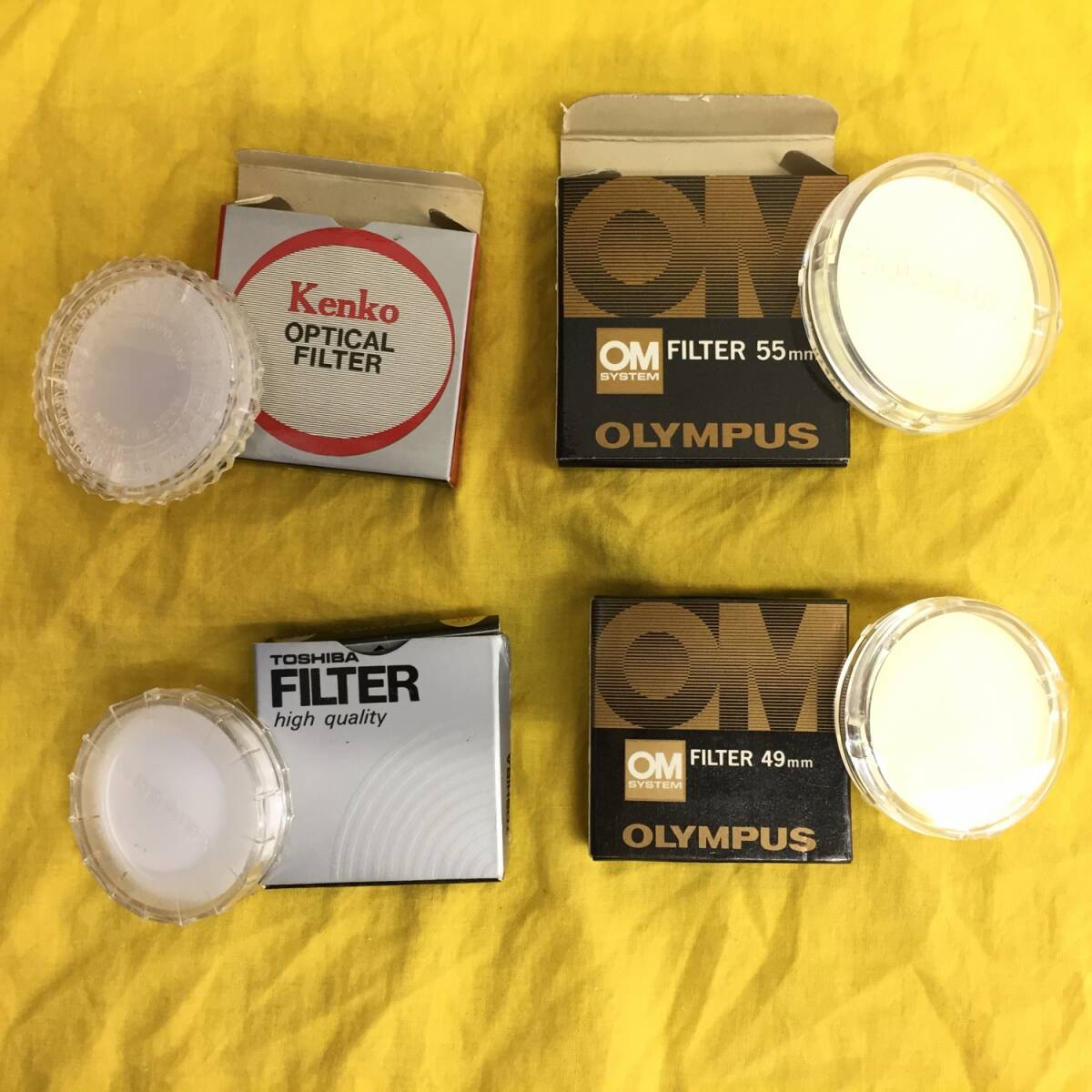 【用品】ケースのみ【メーカー色々】4個セット カメラ用品 アクセサリー オリンパス/ケンコー/東芝 保管容器 レンズフィルターのケース拍卖