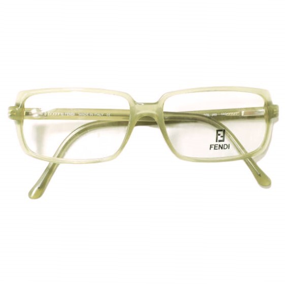 FENDI フェンディ イタリア製 スクエアサングラス VL7661 カーキ(COL J43)/クリア(度無し) 53-15-140 眼鏡 メガネ g22856拍卖