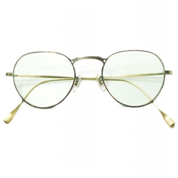 EYEVAN アイヴァン 日本製 FREED AG-C ボストンサングラス Antique Gold/Light Green(度入り) 47□20-145 眼鏡 メガネ mc68686拍卖