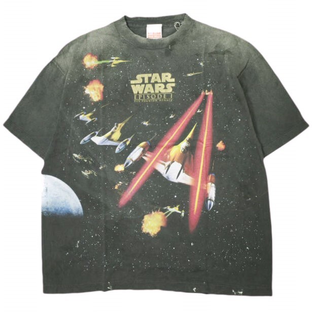 新品 SAINT MICHAEL セントマイケル 25SS 日本製 SW_SS TEE / STARWARS スターウォーズ Tシャツ SM-HR8-0000-C62 XL BLACK SAINT Mxxxxxx拍卖