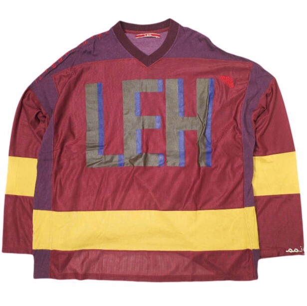 Leh レー 25SS 日本製 GAME L/S T-SH ロングスリーブ ゲームシャツ LEH-1050 L BURGUNDY 定価35,200円 トップス g23221拍卖