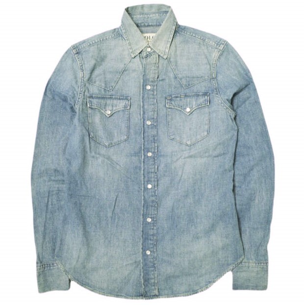 DENIM&SUPPLY デニムアンドサプライ デニムウエスタンシャツ XS Indigo Ralph Lauren ラルフローレン 長袖 トップス g22852拍卖